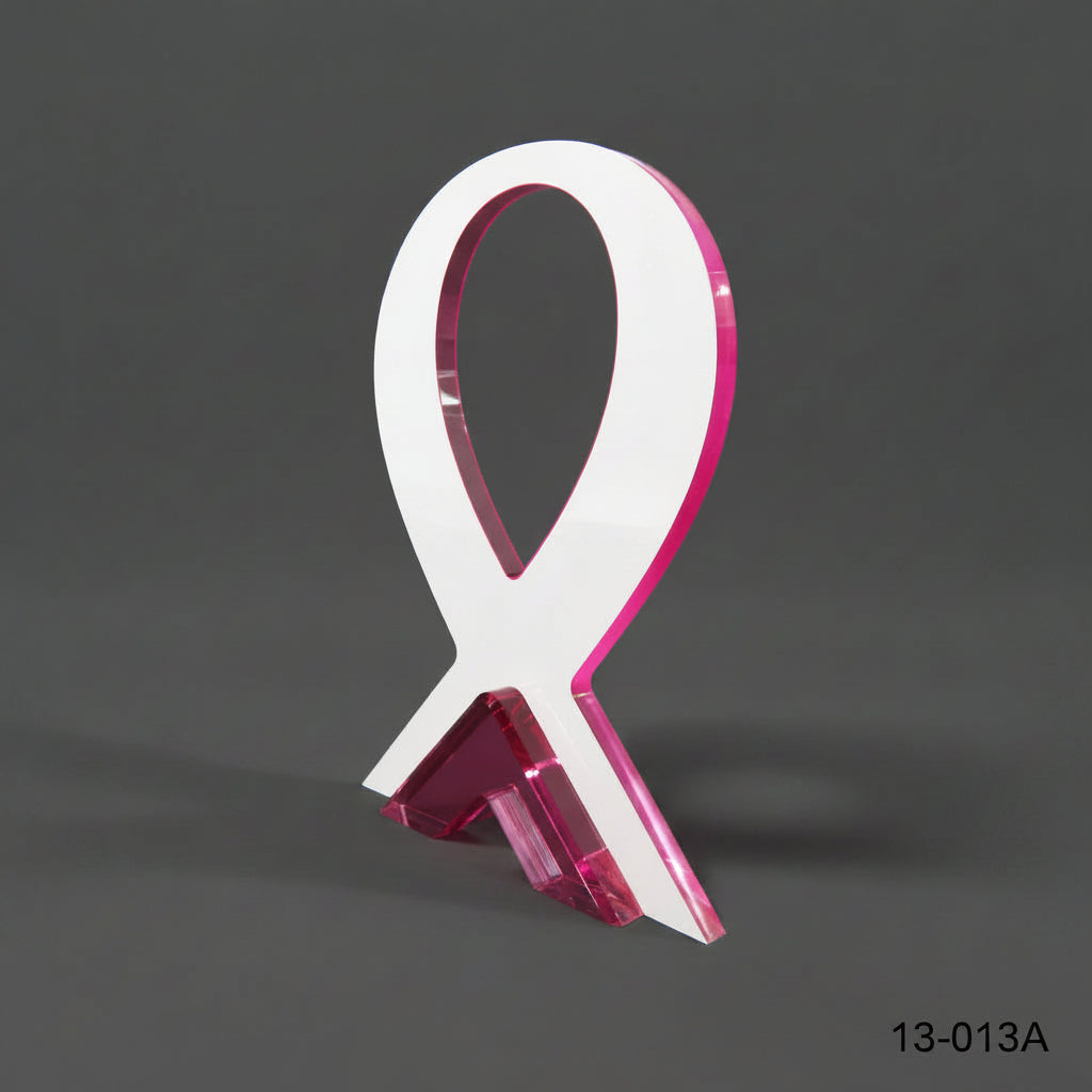 Acrylic - Breast Cancer Ribbon