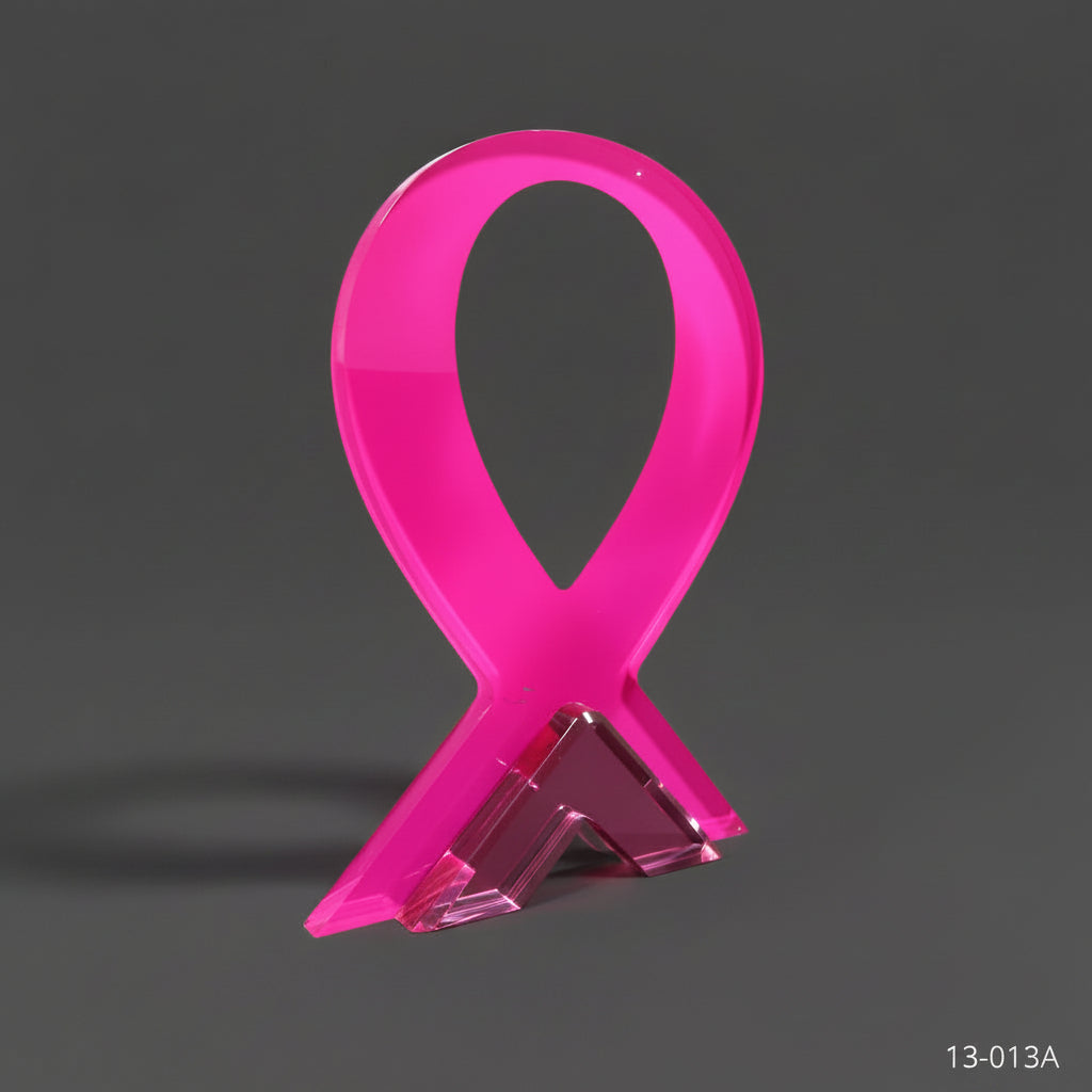 Acrylic - Breast Cancer Ribbon