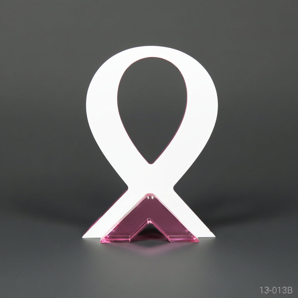 Acrylic - Breast Cancer Ribbon