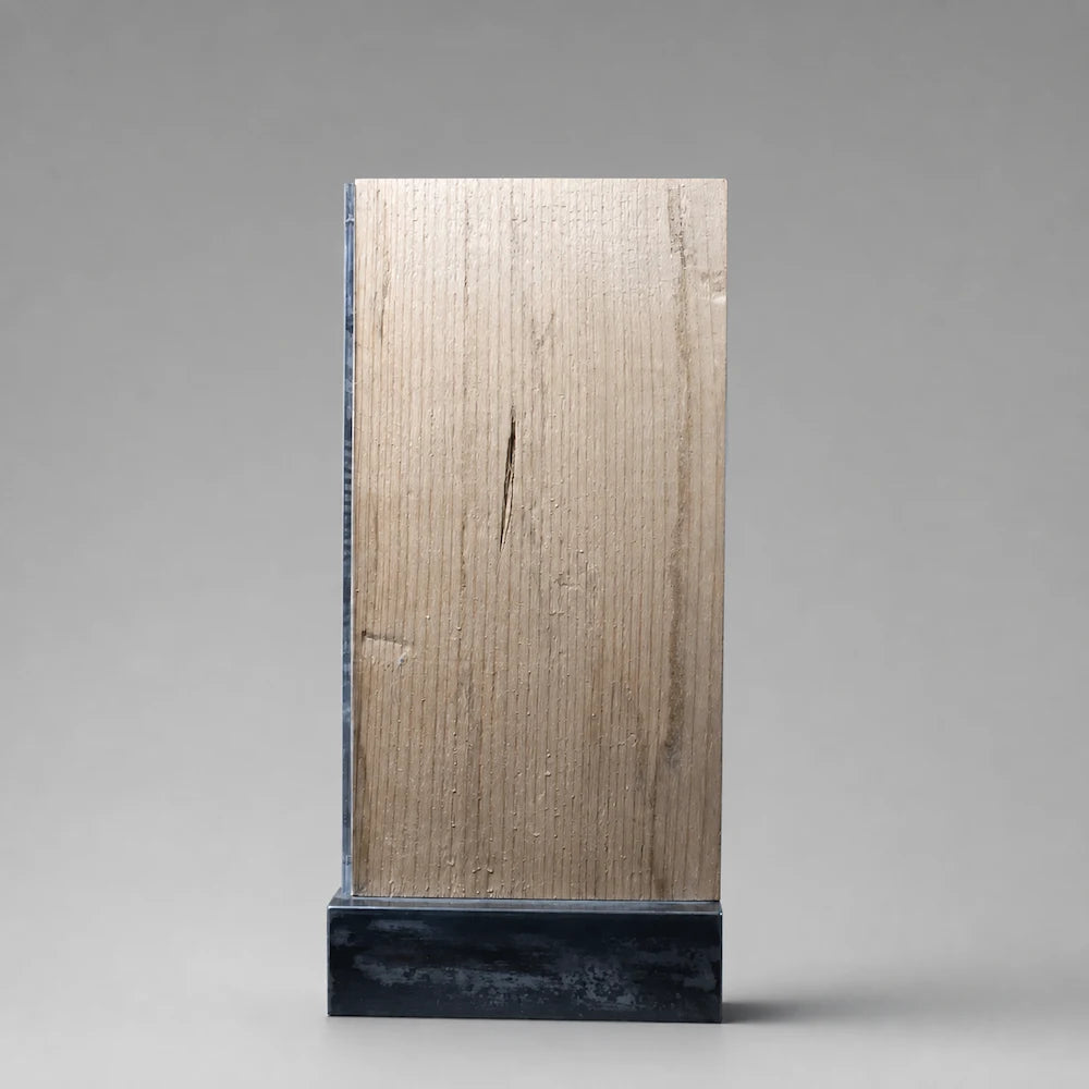 Heritage - Wood Block on a Black Steel Base