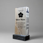 Heritage - Wood Block on a Black Steel Base