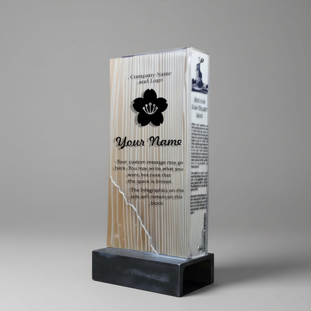 Heritage - Wood Block on a Black Steel Base