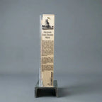 Heritage - Wood Block on a Black Steel Base