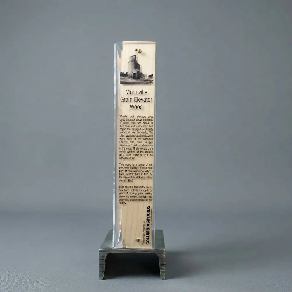 Heritage - Wood Block on a Black Steel Base