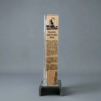 Heritage - Wood Block on a Black Steel Base