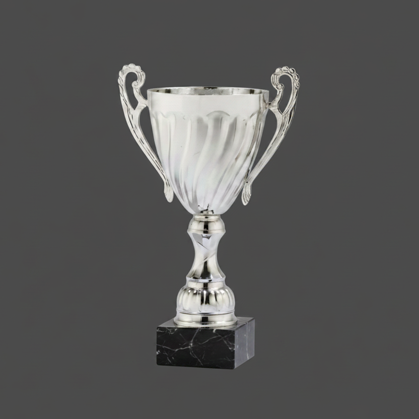 Cups - Silver Metal Cup with Marble Base Main image