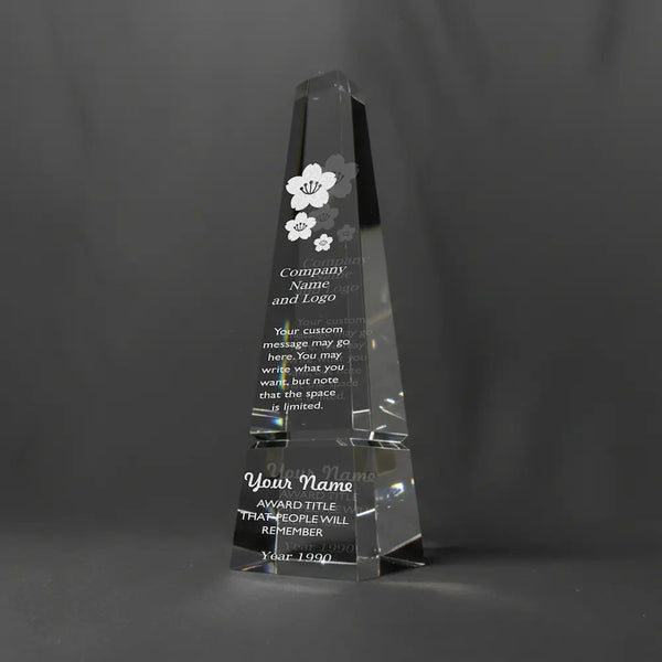 Optic Crystal - Obelisk (10")