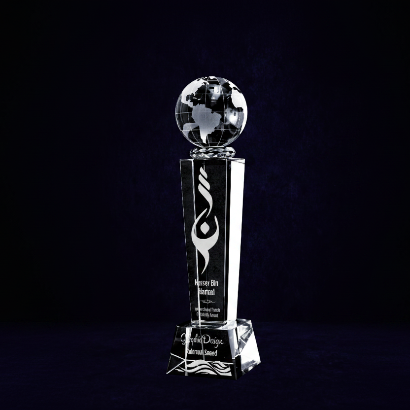 Optic Crystal - Tower Globe (10") Main image
