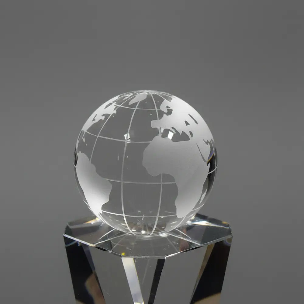 Optic Crystal - Tower Globe (10")