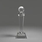 Optic Crystal - Tower Globe (10")