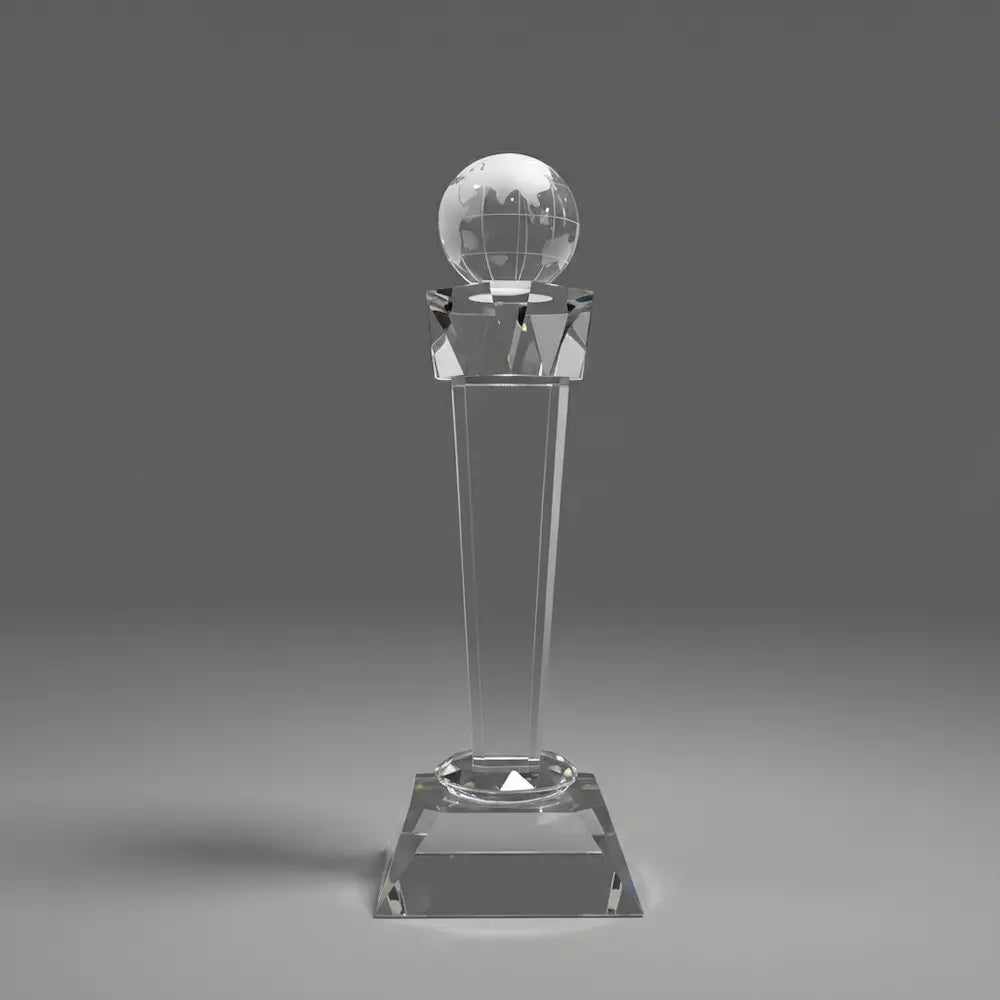 Optic Crystal - Tower Globe (10")