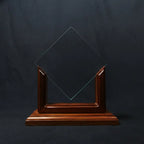 Glass - Bevelled Glass on Walnut Frame