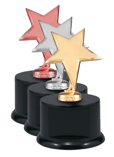 Sculpture - Cast Metal Star on Round Base Main image