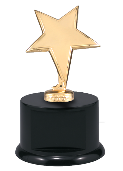 Sculpture - Cast Metal Star on Round Base Secondary image