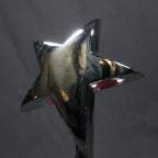 Sculpture - Cast Metal Star on Piano Finish Base