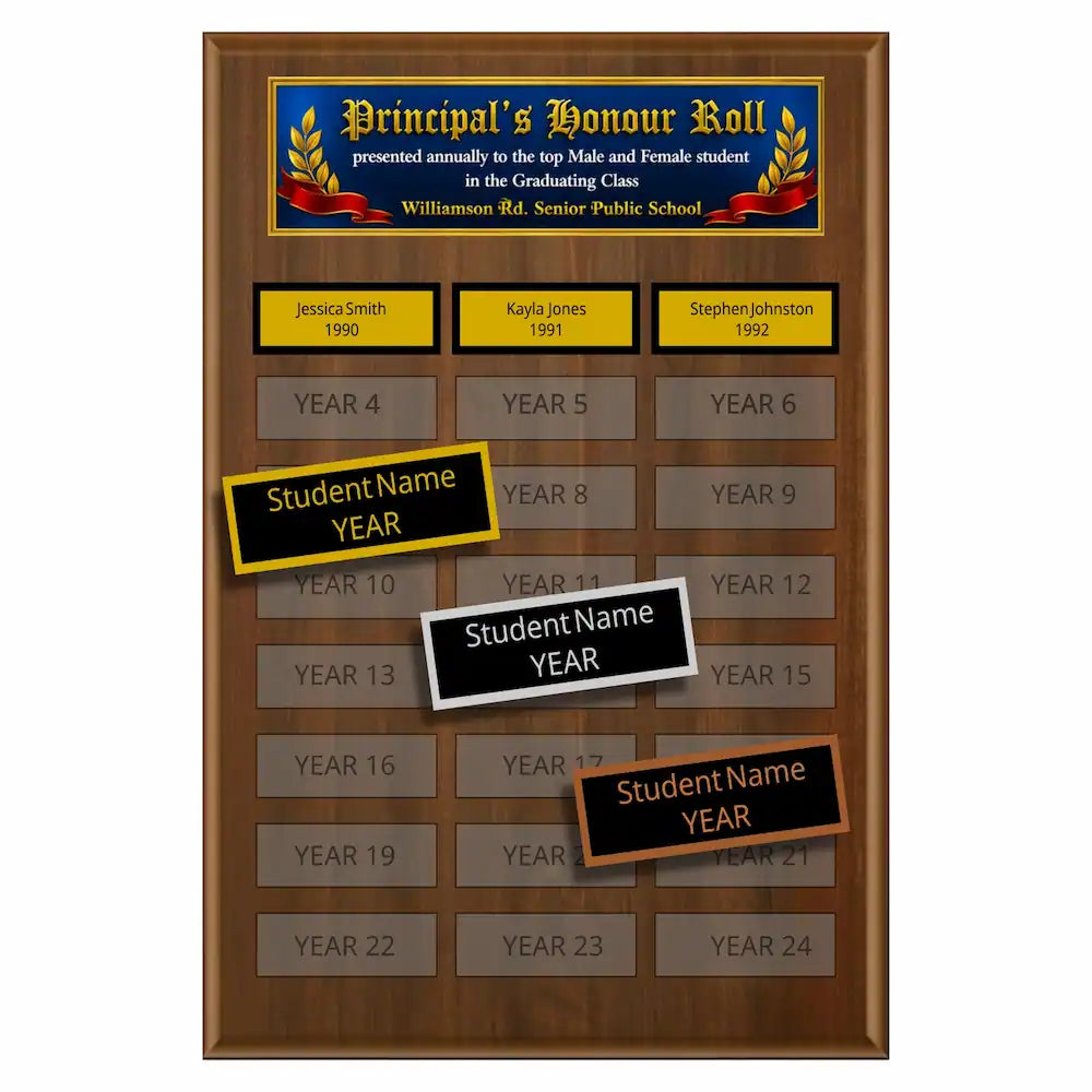 Annual Plaque - Multi-plate Traditional Walnut