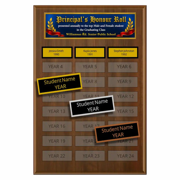 Annual Plaque - Multi-plate Traditional Walnut