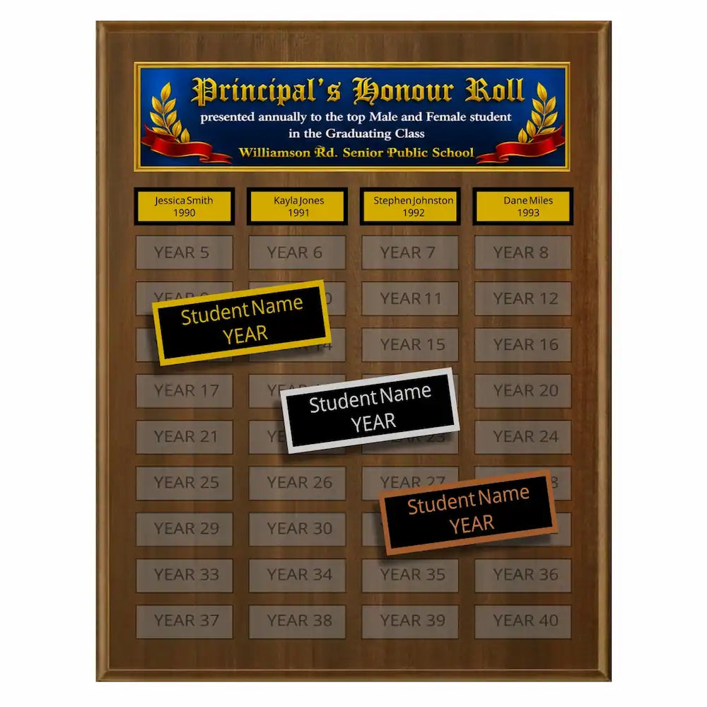 Annual Plaque - Multi-plate Traditional Walnut
