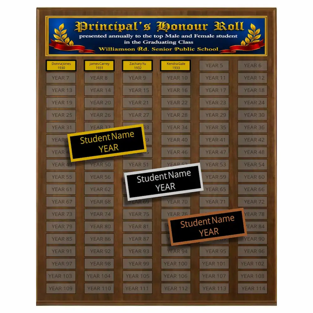 Annual Plaque - Multi-plate Traditional Walnut
