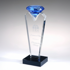 Optic Crystal - Blue Rising Diamond