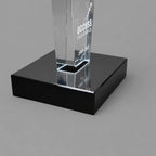 Optic Crystal - Blue Rising Diamond
