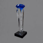 Optic Crystal - Blue Rising Diamond
