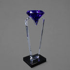 Optic Crystal - Blue Rising Diamond
