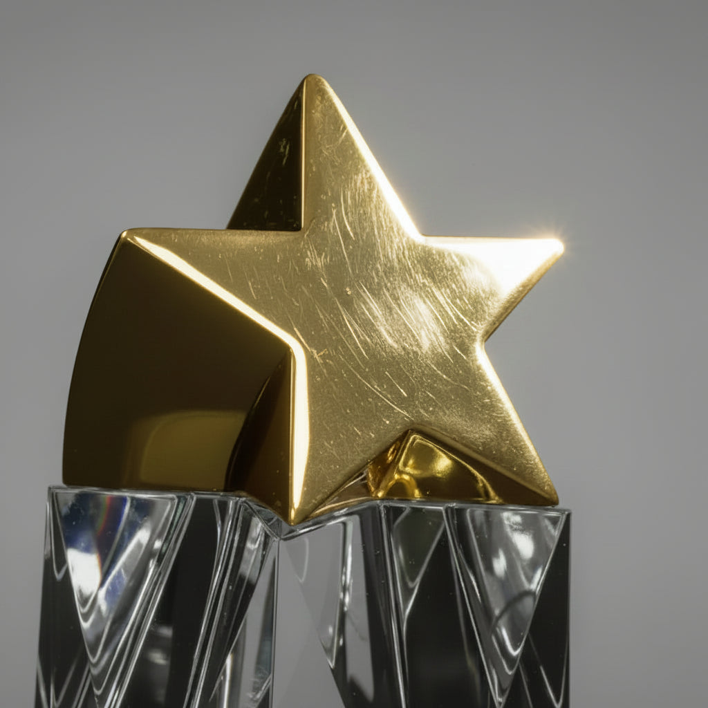 Optic Crystal - Crystal with Gold Star