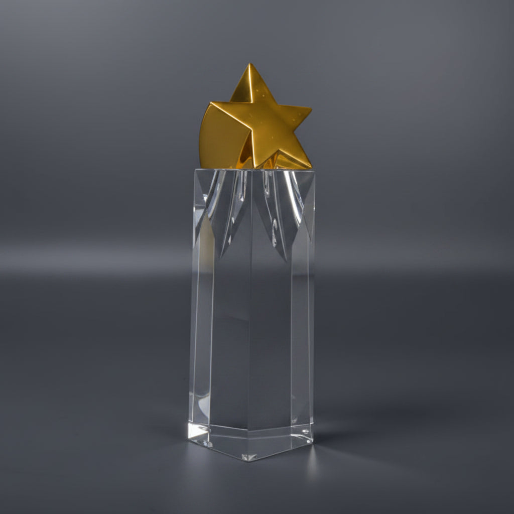 Optic Crystal - Crystal with Gold Star