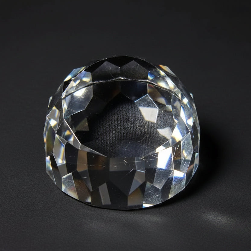 Optic Crystal - Faceted Dome