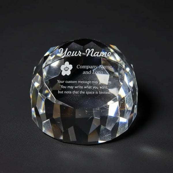 Optic Crystal - Faceted Dome