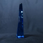 Glass - Rectangular, Aqua Wedge with Maple Leaf