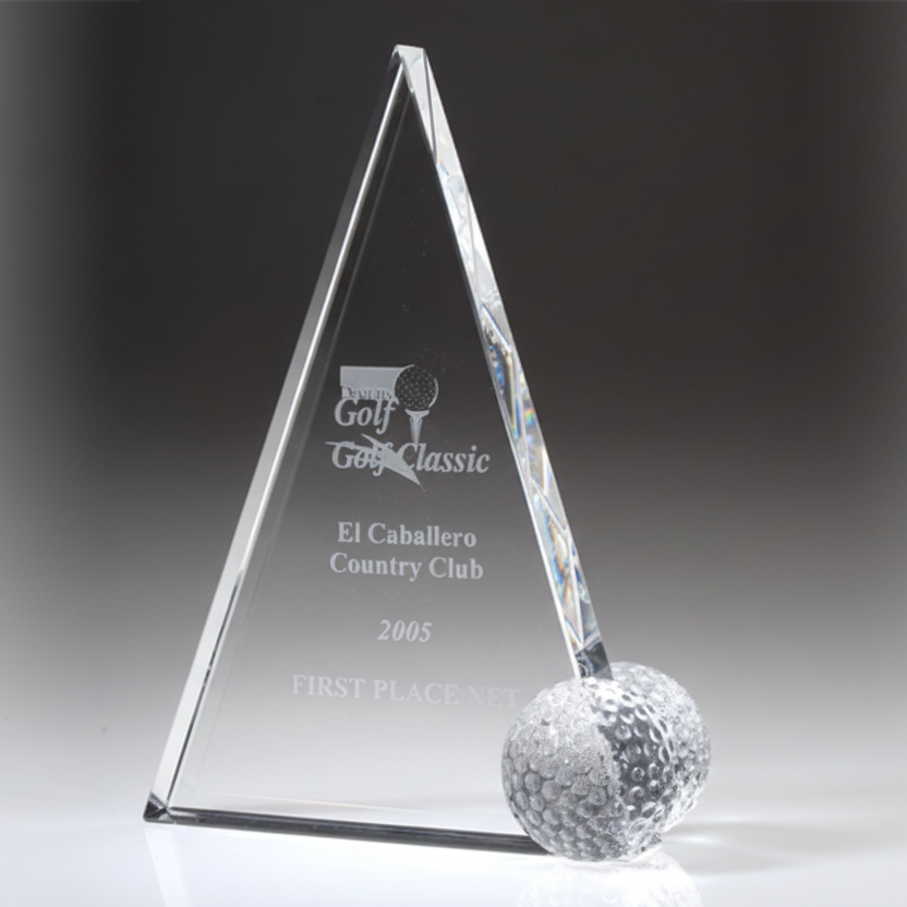 Optic Crystal - Peak Golf Trophy (7") Main image