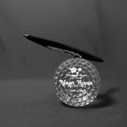 Optic Crystal - Golf Ball with Spinning Pen Set