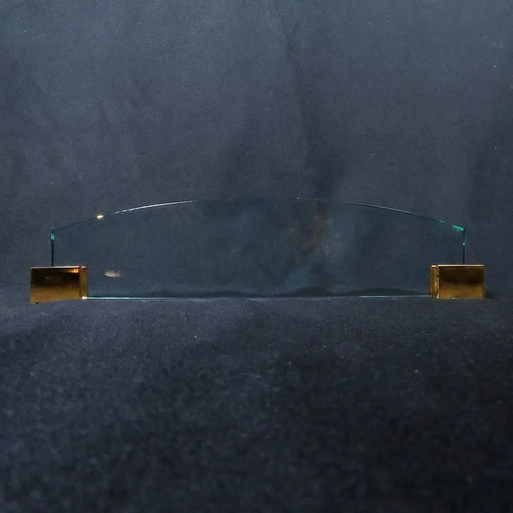 Jade Glass - Nameplate with Brass Feet Secondary image