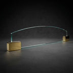 Jade Glass - Nameplate with Brass Feet