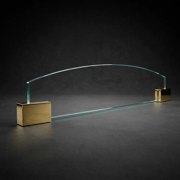 Jade Glass - Nameplate with Brass Feet