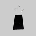 Optic Crystal - Star on Black Base