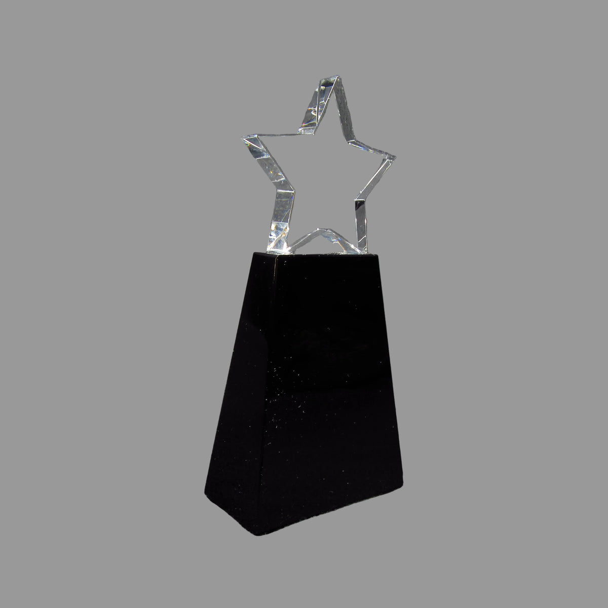 Optic Crystal - Star on Black Base