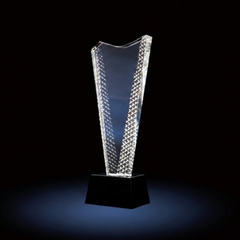 Optic Crystal - Symphony Award with Rectangular Base (10.5") Main image