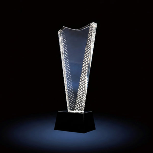 Optic Crystal - Symphony Award with Rectangular Base (10.5")