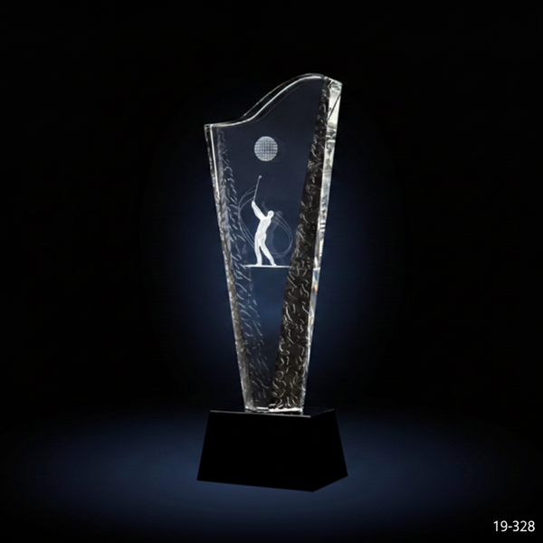 Optic Crystal - Symphony Golf Award (10.5")