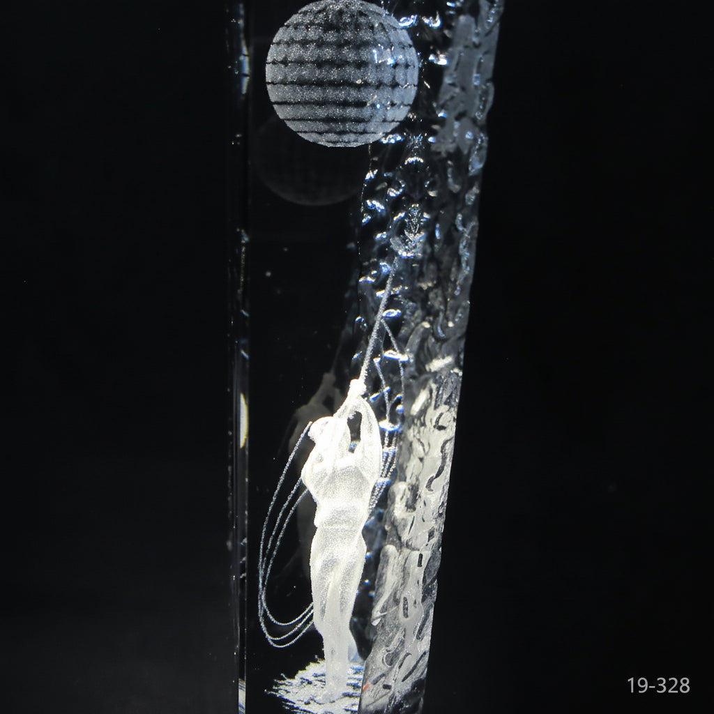 Optic Crystal - Symphony Golf Award (10.5")