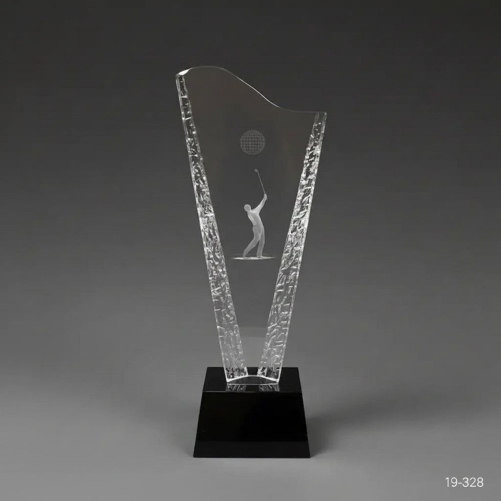 Optic Crystal - Symphony Golf Award (10.5") Secondary image