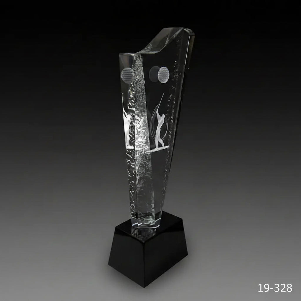 Optic Crystal - Symphony Golf Award (10.5")