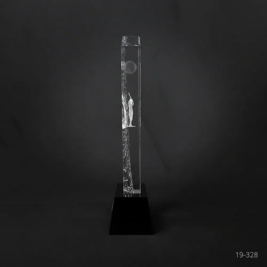 Optic Crystal - Symphony Golf Award (10.5")