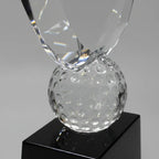 Optic Crystal - Crowned Golf Award