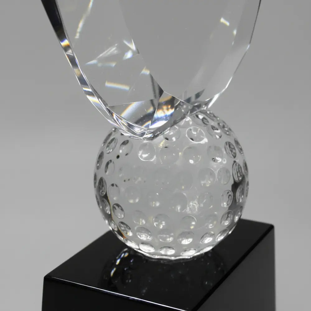 Optic Crystal - Crowned Golf Award