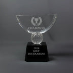 Optic Crystal - Crowned Golf Award