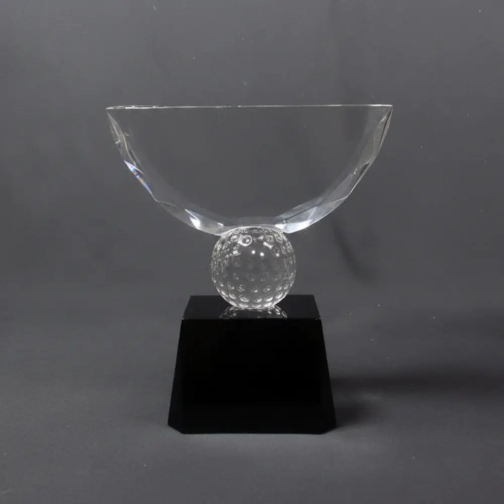 Optic Crystal - Crowned Golf Award